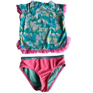 Hula Star Butterfly Cutie Rash Guard Swimsuit Set 6x